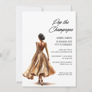 Goldene Geburtstagspartei Einladung