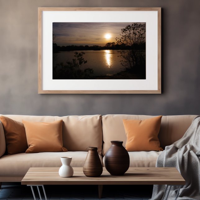 Goldene Gelassenheit: Ein Sonnenuntergang verkneif Fotodruck (Von Creator hochgeladen)