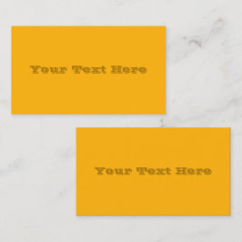 Goldene gelbe Herbstuntergang Solid Color Visitenkarte