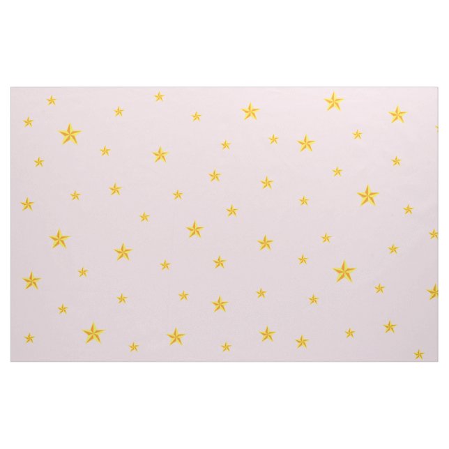 Goldene gelbe Sterne auf hellrosa Stoff (Fat Quarter (45,7 x 55,9 cm))