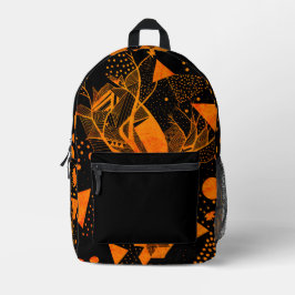 goldene Geometrie Bedruckter Rucksack