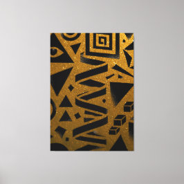 Goldene Geometrie: Ein moderner Glanz Leinwanddruck