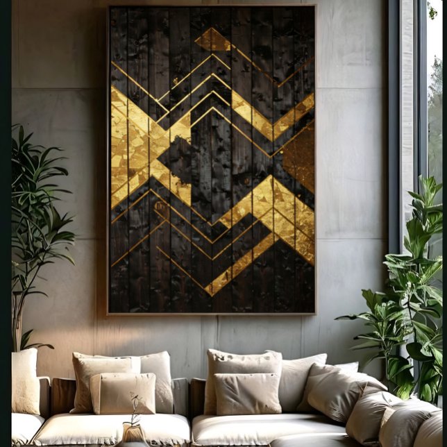 Goldene Geometrie Leinwanddruck (Von Creator hochgeladen)