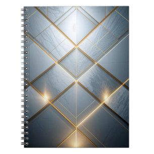 Goldene Geometrie Marmor Luxus Muster Notizblock