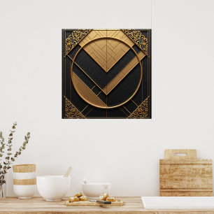 Goldene Geometrie Poster