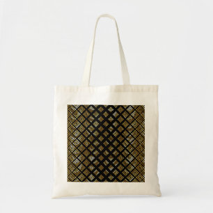 Goldene geometrische Formen schwarzer Hintergrund Tragetasche