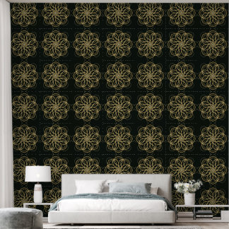 Goldene geometrische Mandala-Kunst - Druck – dunkl Tapete