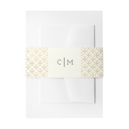 Goldene geometrische moderne Hochzeitsband Einladungsbanderole