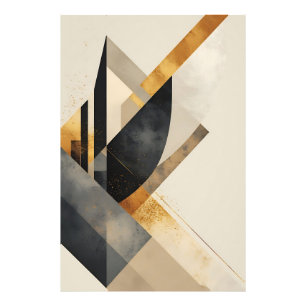 Goldene geometrische Symphonie Fotodruck