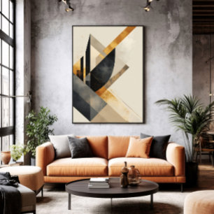 Goldene geometrische Symphonie Poster