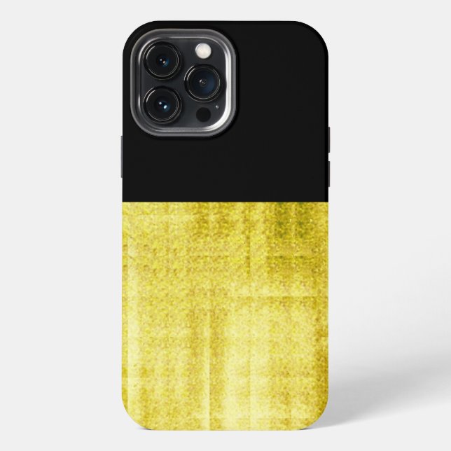 Goldene gepanelte Schwarz  iPhone Hülle (Rückseite)