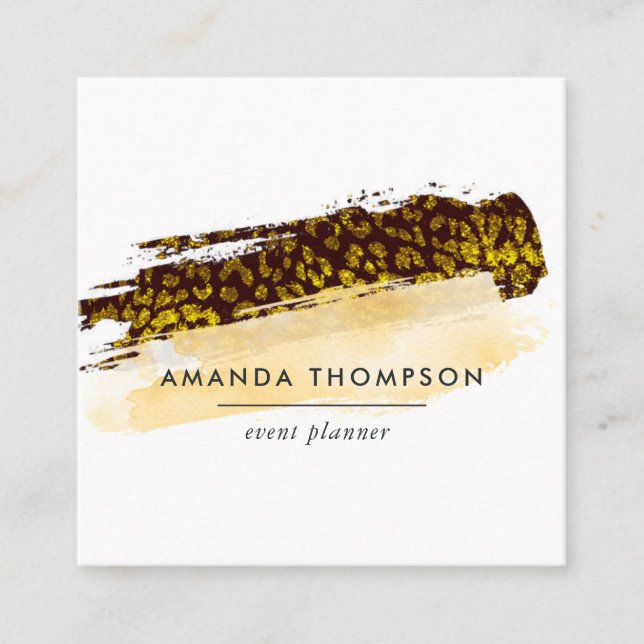 Goldene Geparden Quadratische Visitenkarte