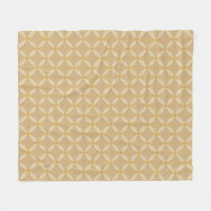 Goldene gepunktete Kreis Geometrie Fleecedecke