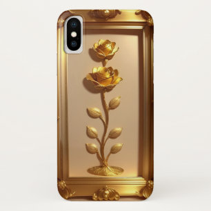 Goldene Gerahmte Rose Dekorative Kunst, Dichtung u Case-Mate iPhone Hülle