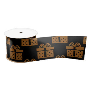 Goldene Geschenkboxen zu Schwarzen Weihnachten Satinband