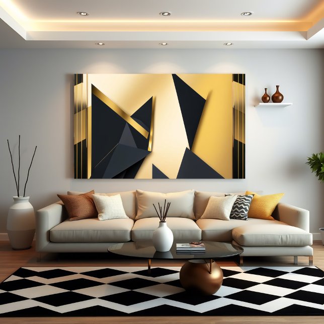 Goldene geschichtete Geometrie Poster (Von Creator hochgeladen)