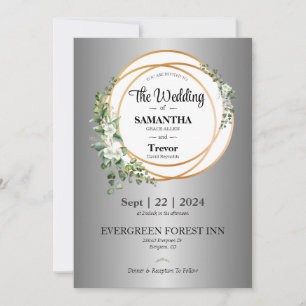 Goldene Gewerkschaft feiert Liebe & Engagement Einladung