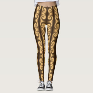 Goldene gewundene Beschaffenheit Leggings