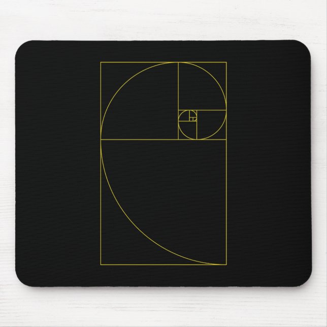 Goldene gewundene heilige Geometrie Mousepad (Vorne)