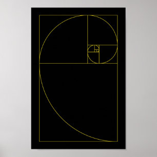 Goldene gewundene heilige Geometrie Poster