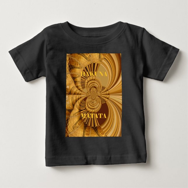 Goldene Giraffe Kunstdruckerei Baby T-shirt (Vorderseite)