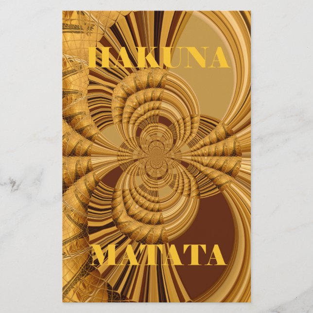 Goldene Giraffe Kunstdruckerei Briefpapier (Vorderseite)