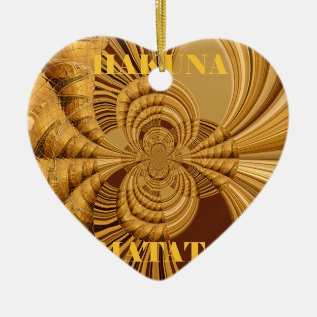 Goldene Giraffe Kunstdruckerei Keramikornament (Vorne)