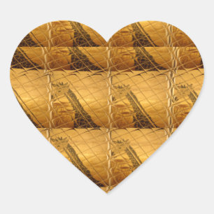 Goldene Giraffe Tiermotiv Kunst drucken Herz-Aufkleber