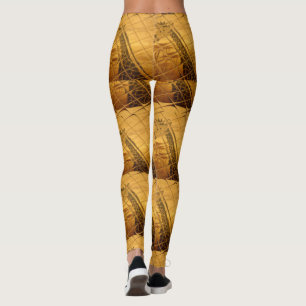 Goldene Giraffe Tiermotiv Kunst drucken Leggings