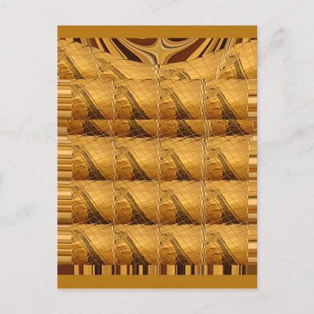 Goldene Giraffe Tiermotiv Kunst drucken Postkarte (Vorderseite)