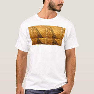 Goldene Giraffe Tiermotiv Kunst drucken T-Shirt