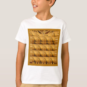 Goldene Giraffe Tiermotiv Kunst drucken T-Shirt