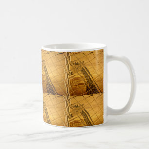 Goldene Giraffe Tiermotiv Kunst drucken Tasse