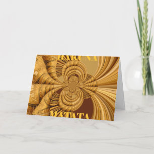 Goldene Giraffen-Kunstprint Karte