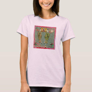 Goldene Giraffen-rosa Twilight T - Shirt