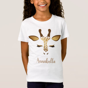 Goldene Giraffenmädchen addieren NamensT - Shirt