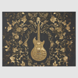 Goldene Gitarre im Golden Garden Seidenpapier