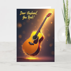 Goldene Gitarre Lieber Ehemann Karte