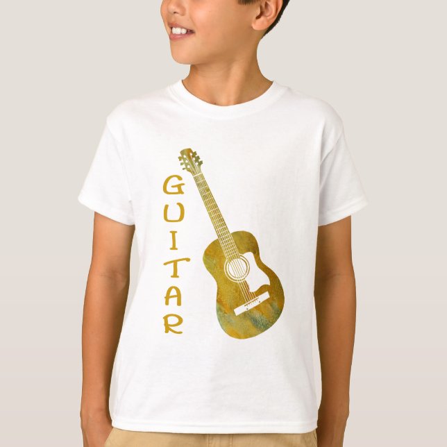 Goldene Gitarre T-Shirt (Vorderseite)