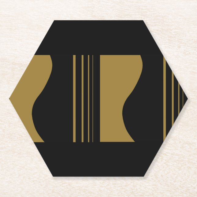 Goldene Gitarre Untersetzer (Vorderseite)