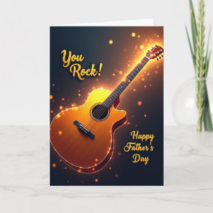 Goldene Gitarre Vatertagskarte Karte