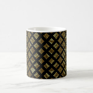 Goldene glänzende geometrische Formen Kaffeetasse