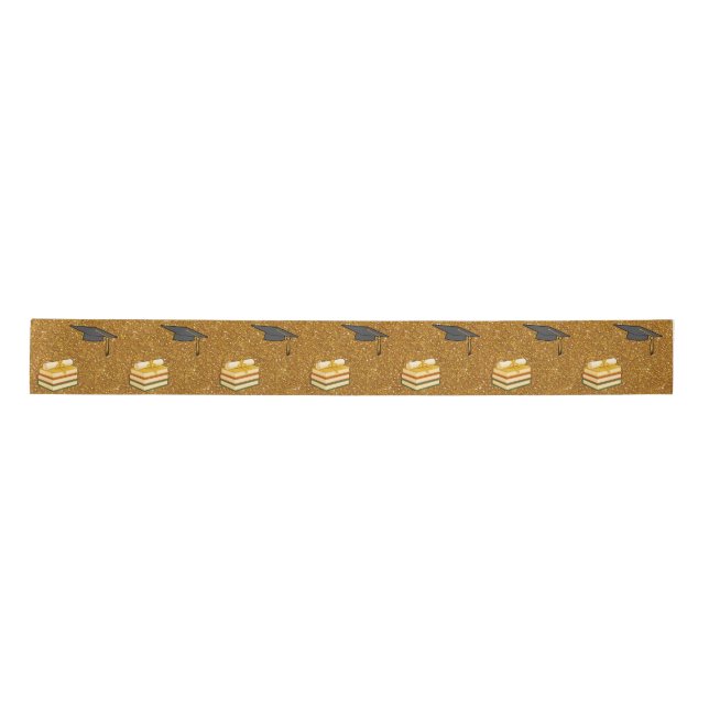 Goldene Glitzer-Abschlussfeier Satinband (Vorderseite)