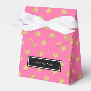 Goldene Glitzer Geschenkschachtel