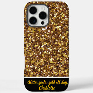 Goldene Glitzer Glitzern in der Sonne iPhone 16 Pro Max Hülle