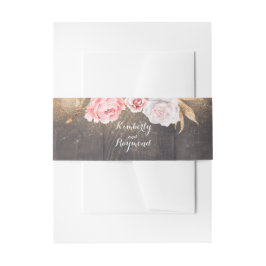 Goldene Glitzer Rustikale Hochzeit Einladungsbanderole