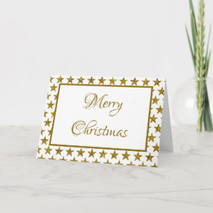 Goldene Glitzersterne Grußkarte Karte