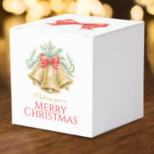 Goldene Glocken Aquarell Rote Weihnachten