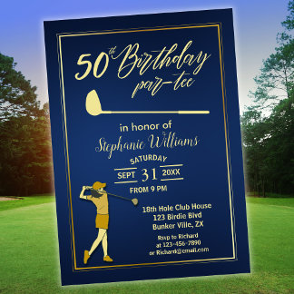 Goldene Goldene Frau 50. Geburtstag Einladung