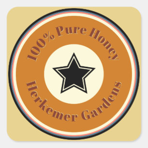 Goldene goldene Legierung Quadratischer Aufkleber